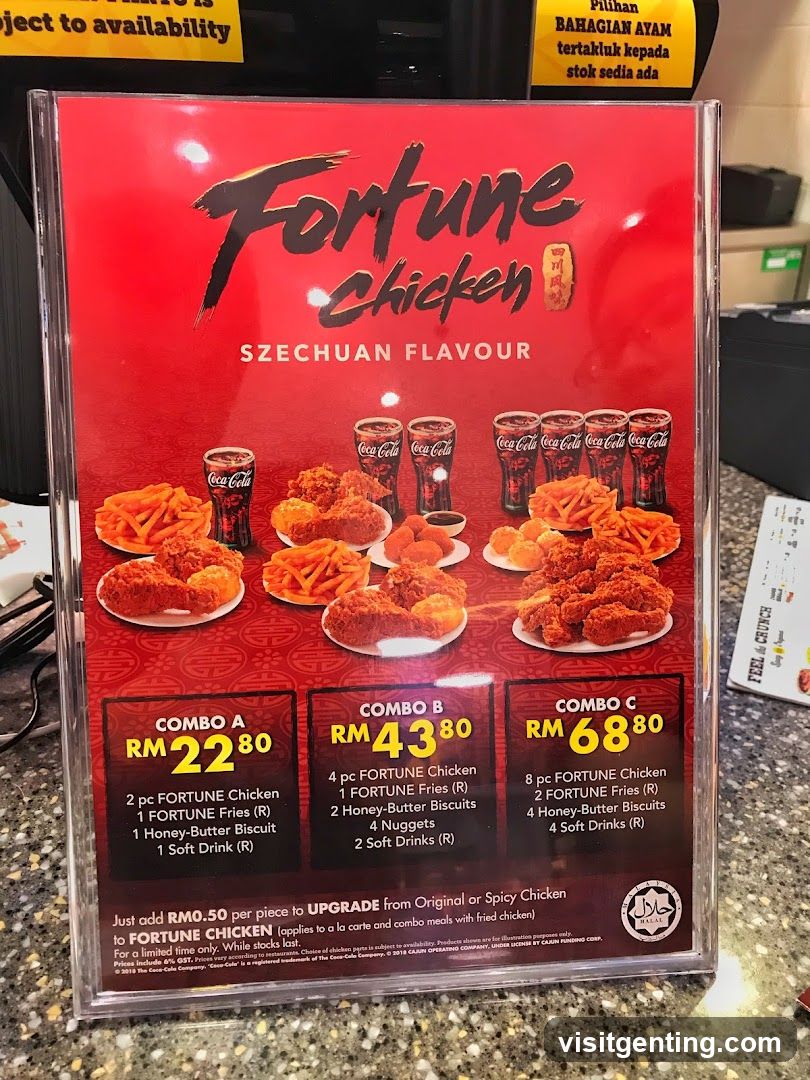 Fortune Chicken Szechuan Flavour Menu