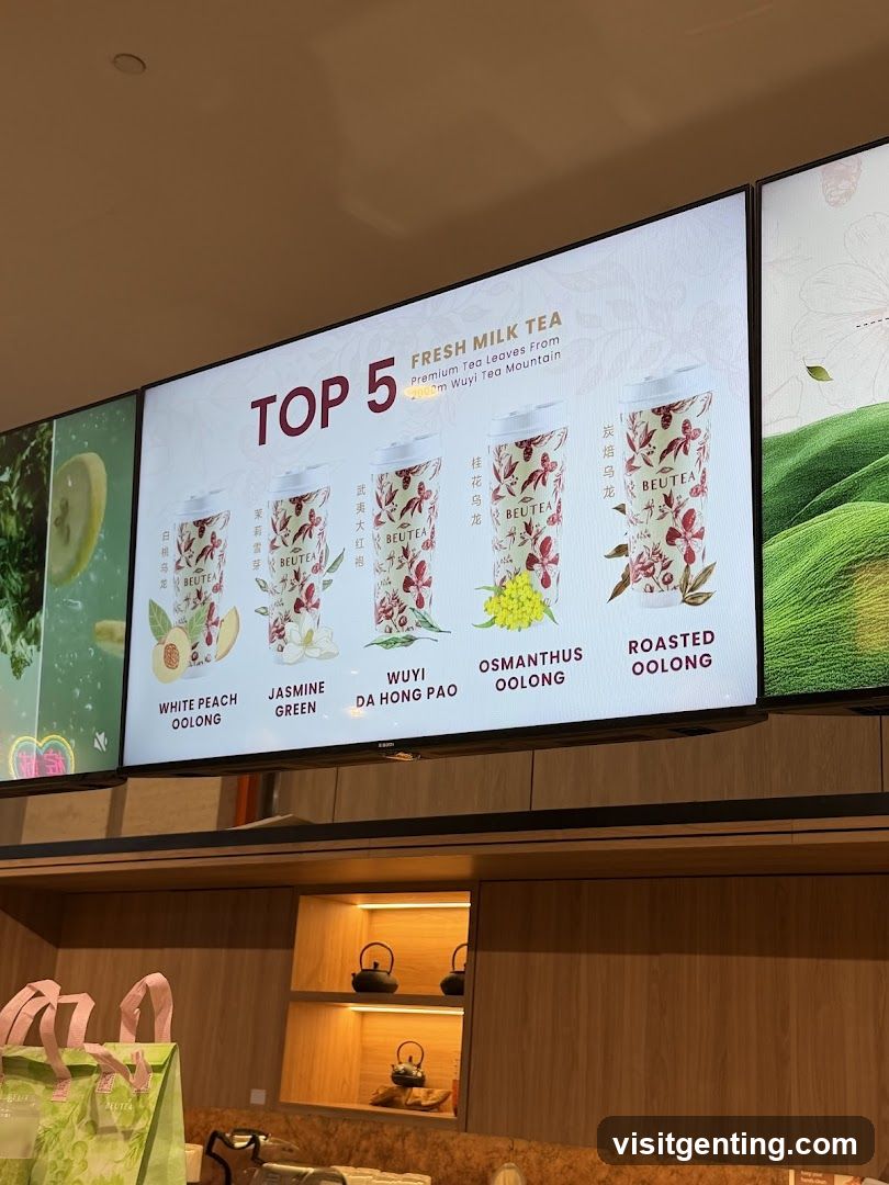 Beutea Top 5 Fresh Milk Tea Menu