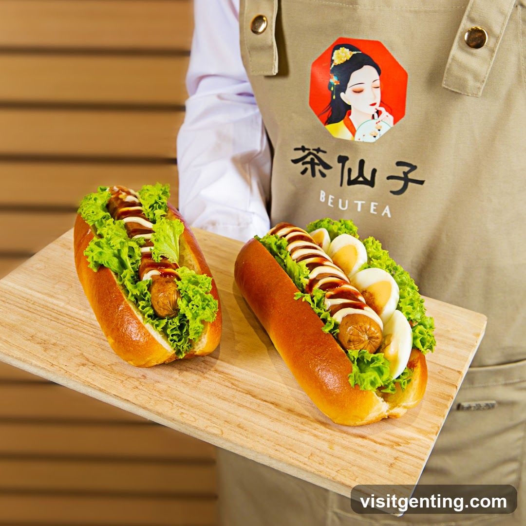 Staff presenting food items