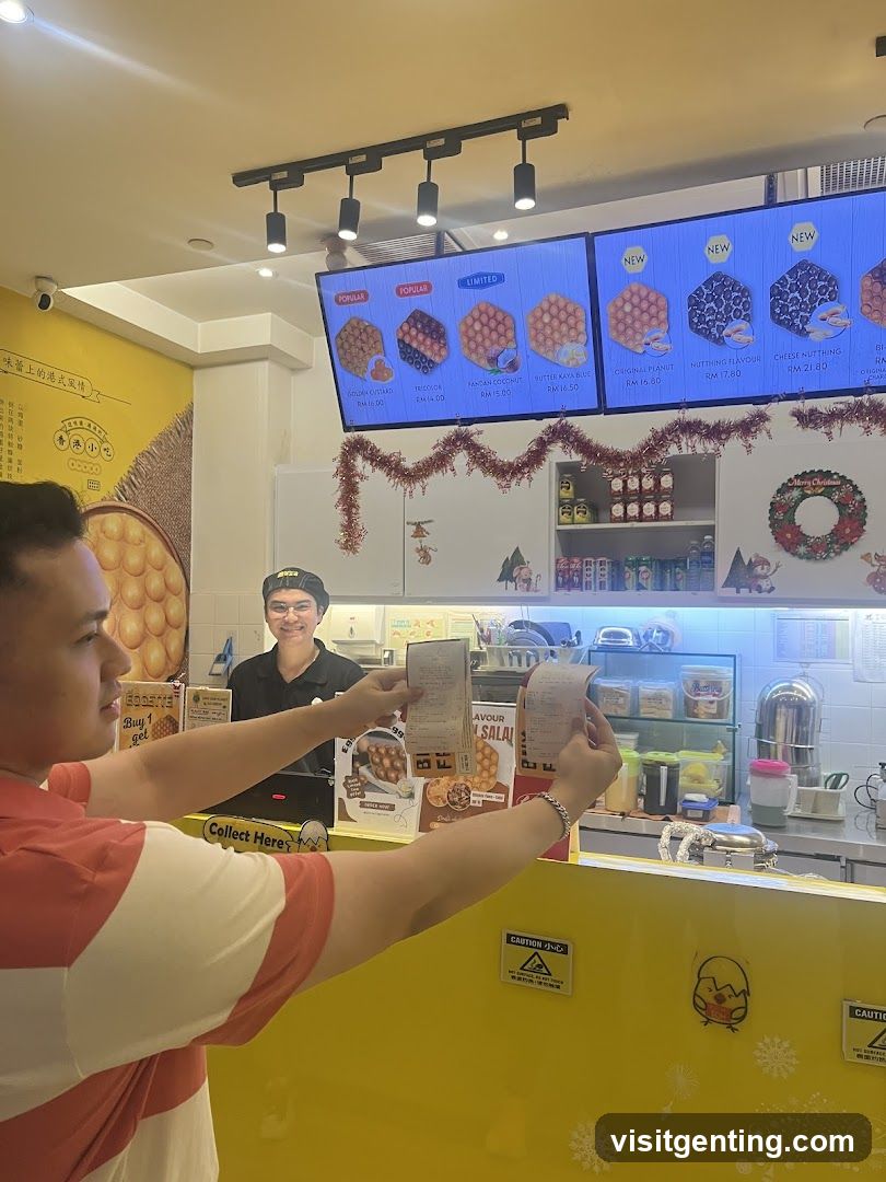 Customer at counter