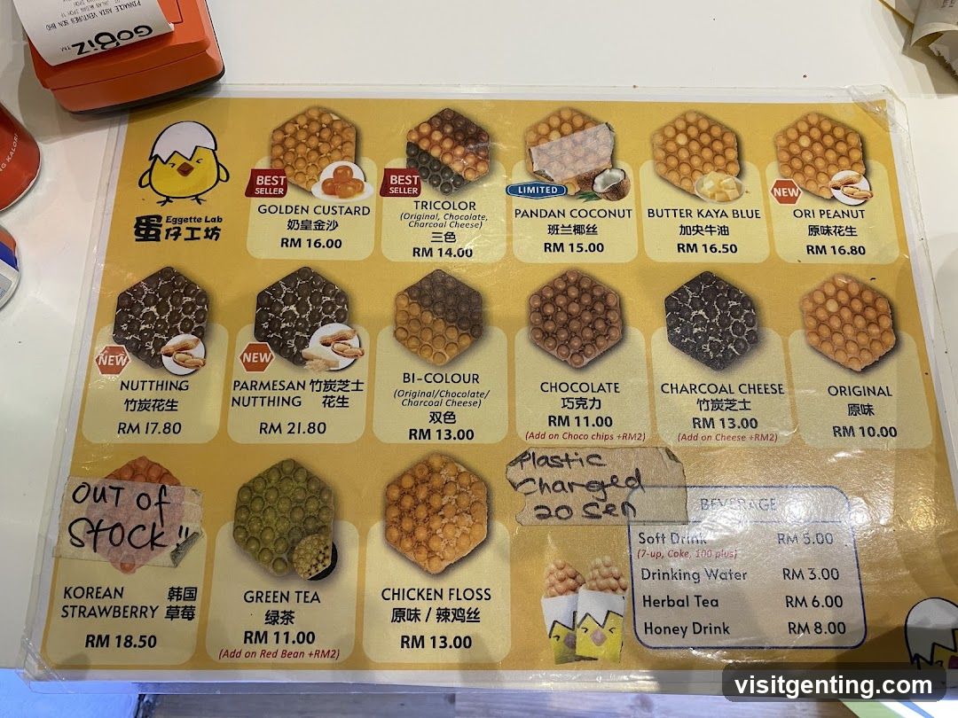 Eggette Lab Menu