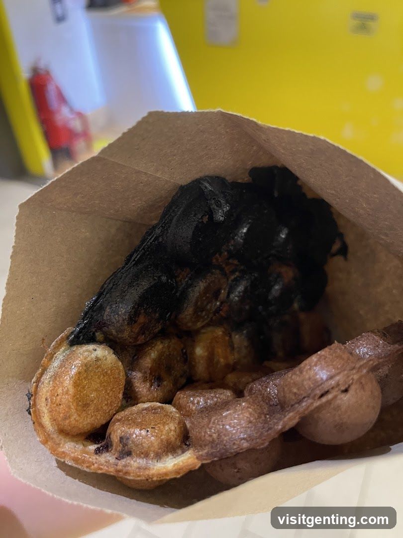Waffle in paper bag