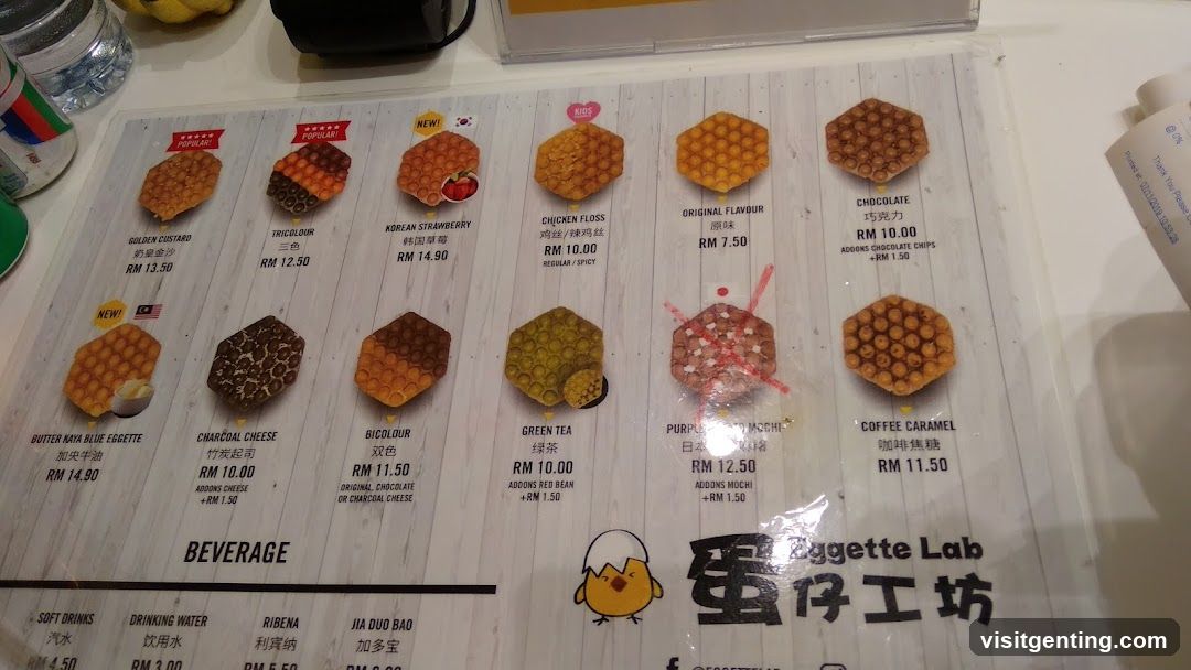 Eggette Lab Menu