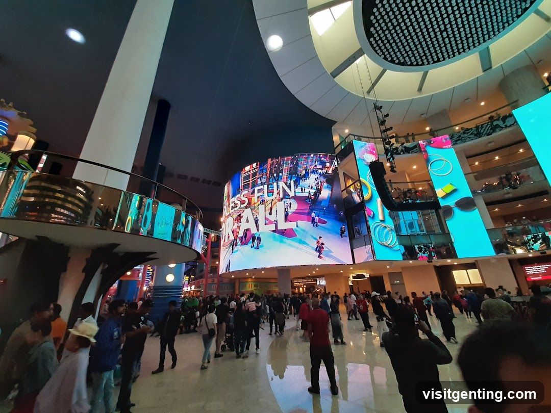Interior of a large shopping mall