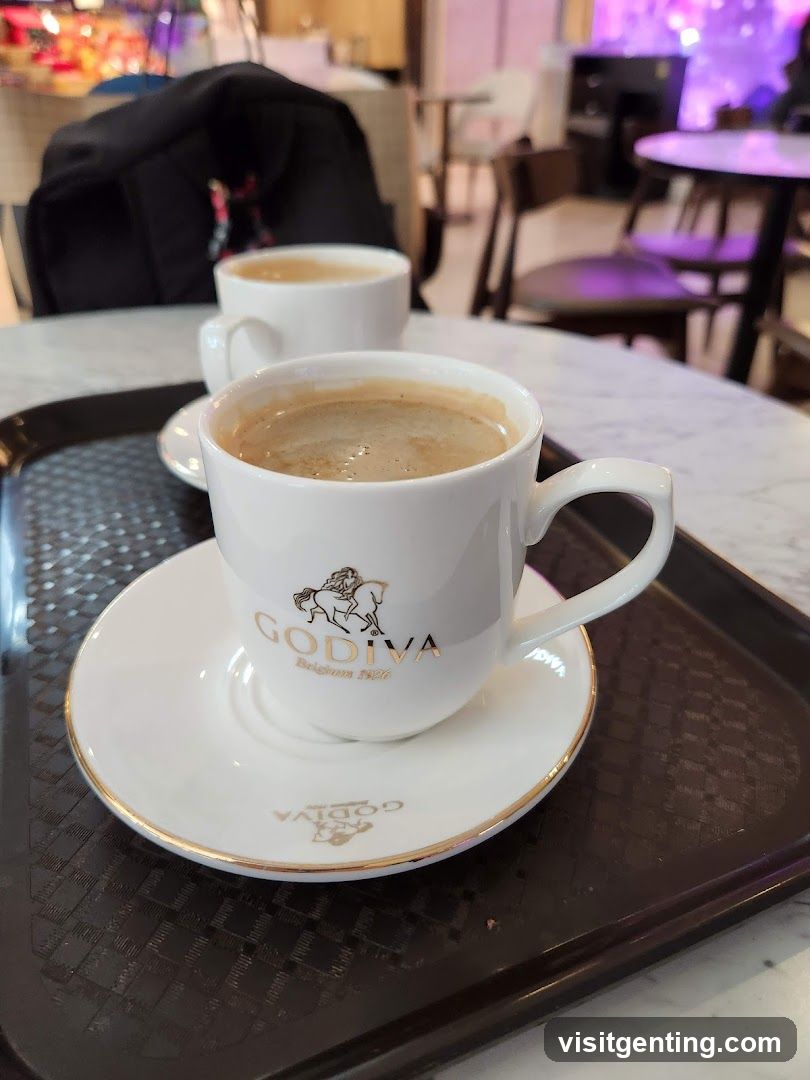 Godiva Coffee Cup on Tray
