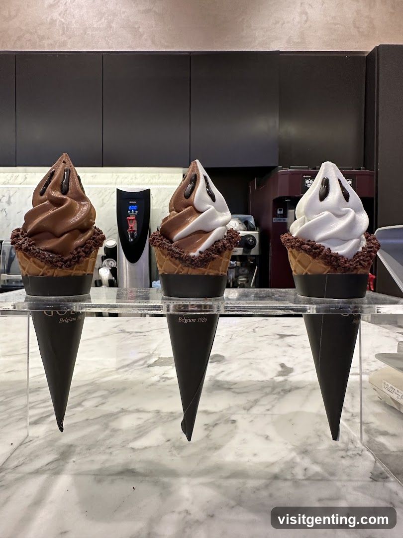 Soft Serve Ice Creams Displayed