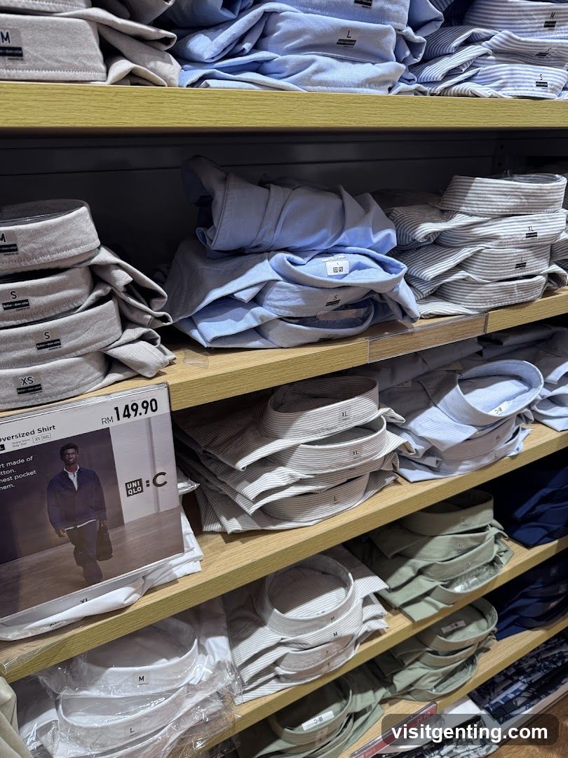 Shirt Display in Retail Store