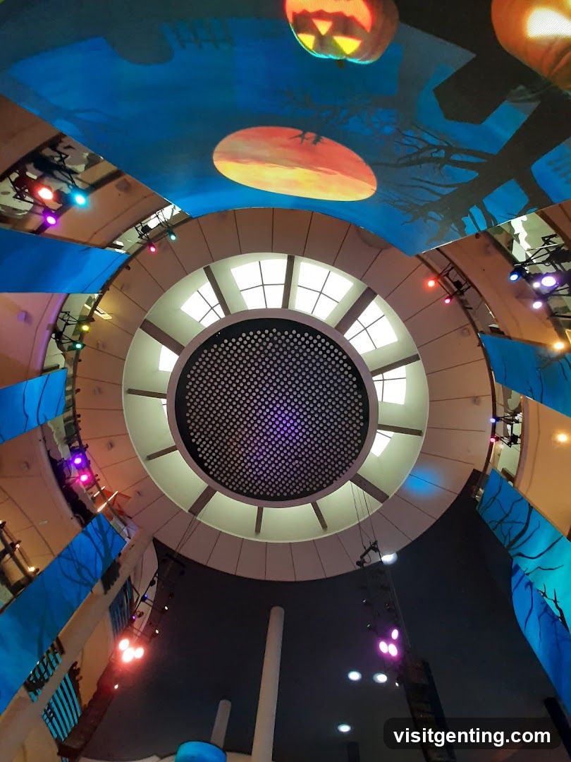 Interior View of a Multi-Level Building
