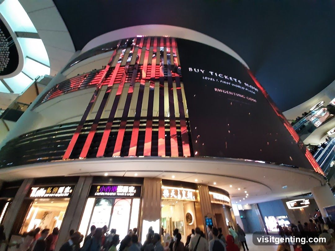 Shopping Mall Interior at Night