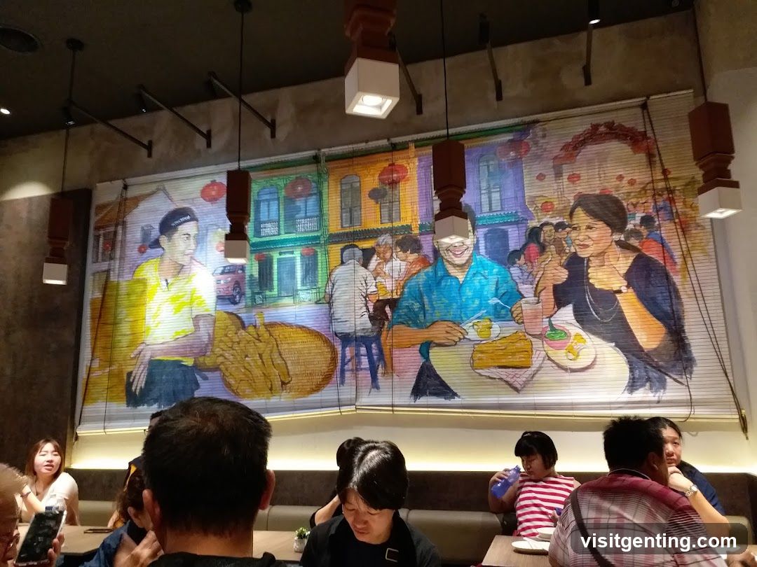 Restaurant Interior with Wall Art