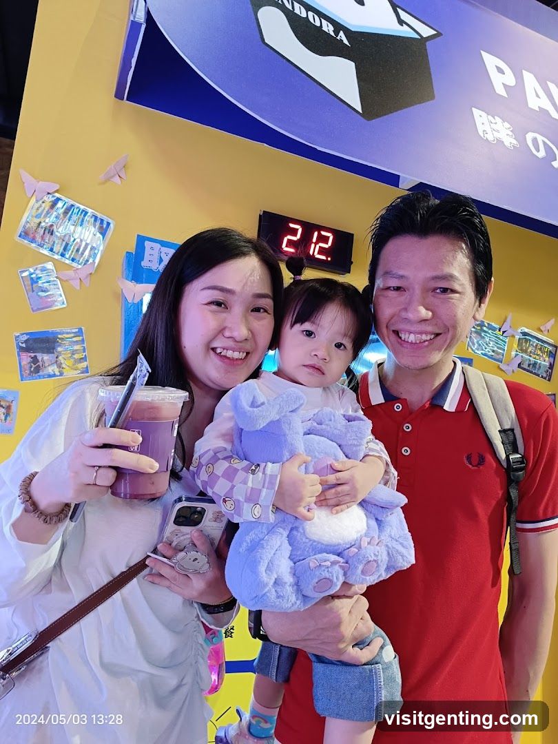Family photo at indoor venue