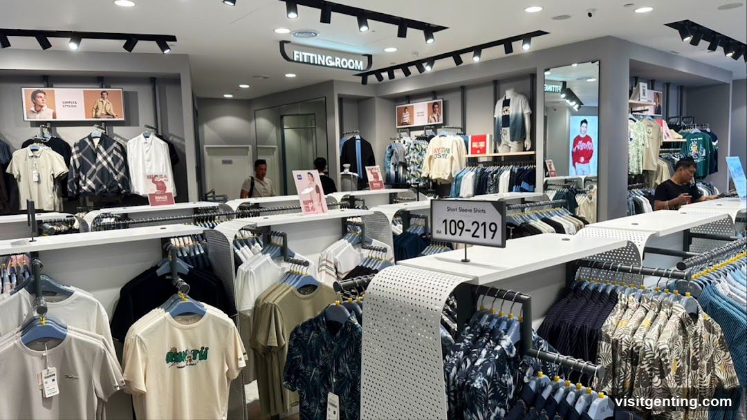 Interior of clothing store