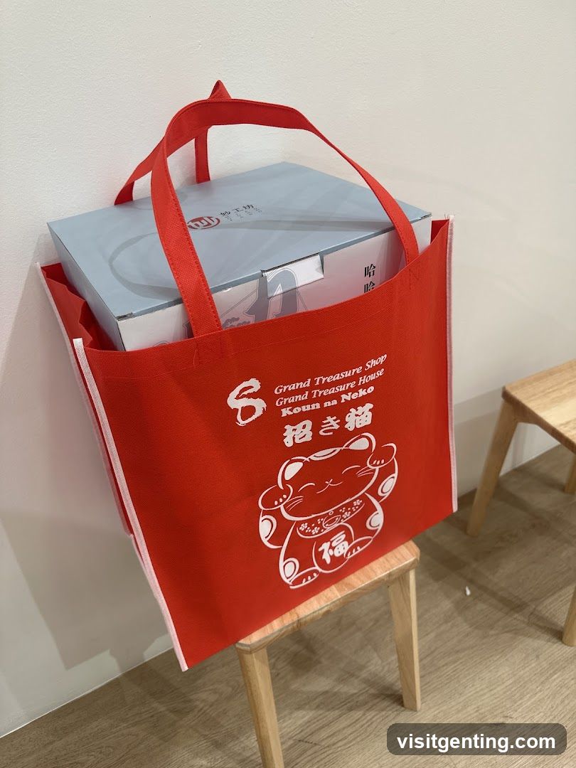 Red Shopping Bag with Branding