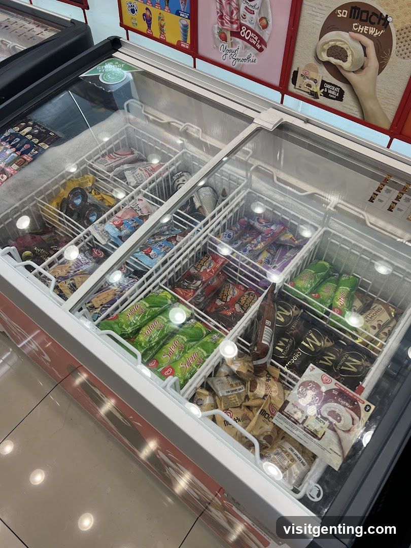 Frozen dessert display
