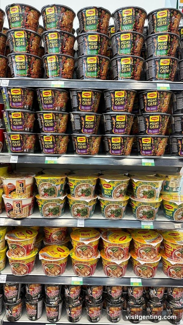 Supermarket noodle section