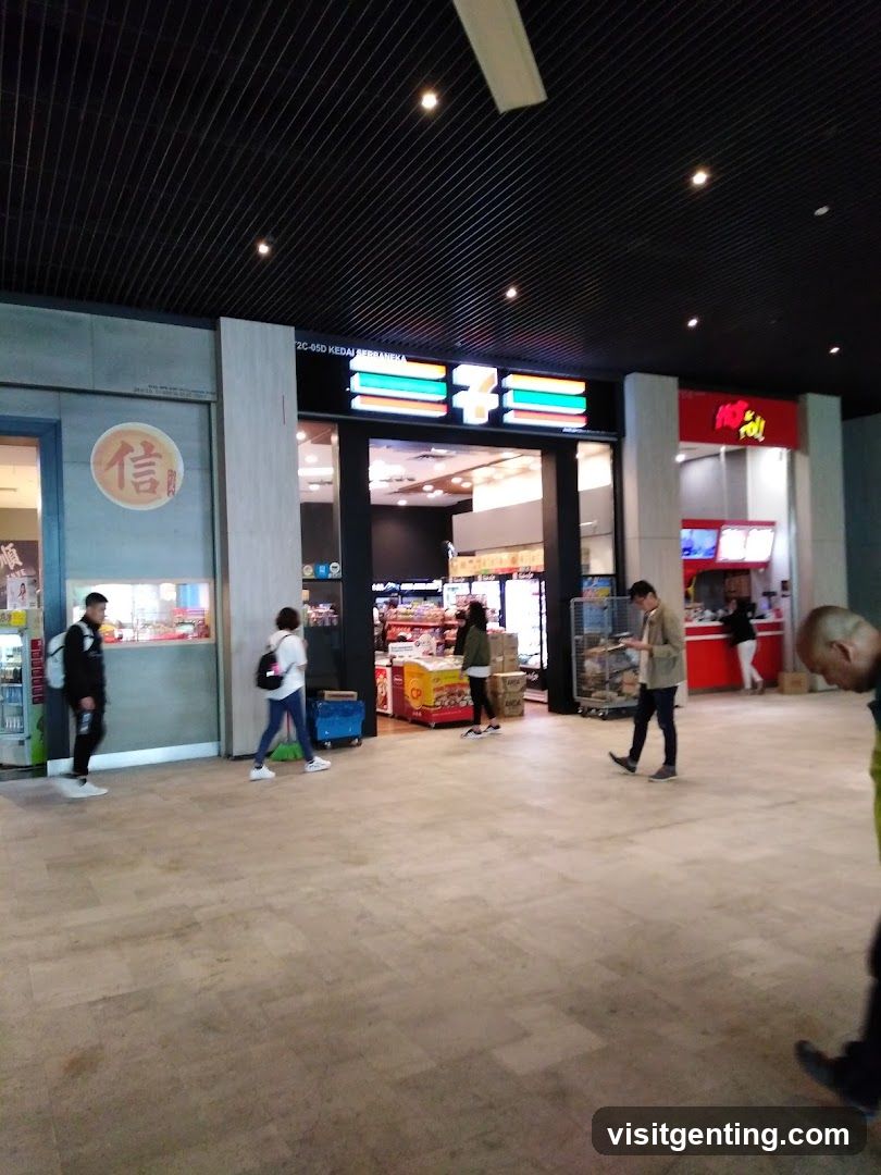 Interior of a shopping area