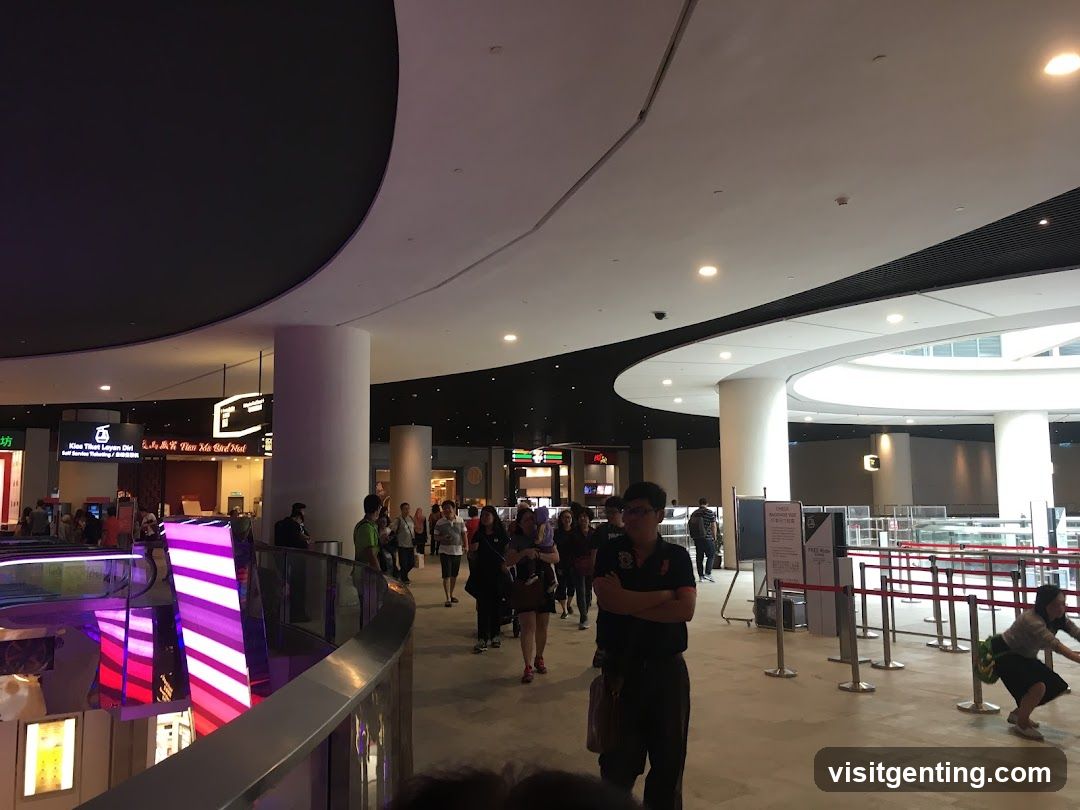 Interior of a modern shopping or transit hub
