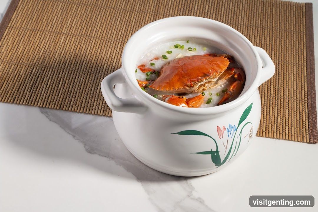 Crab Porridge in Ceramic Pot