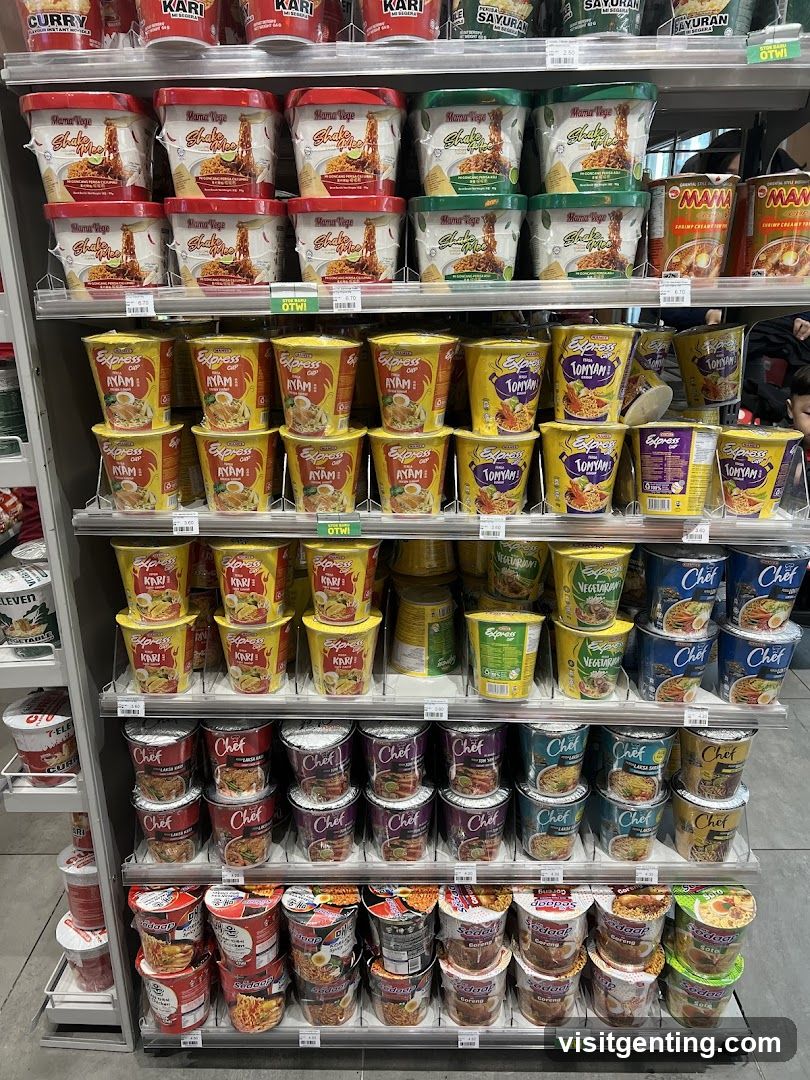 Noodles Section in Supermarket