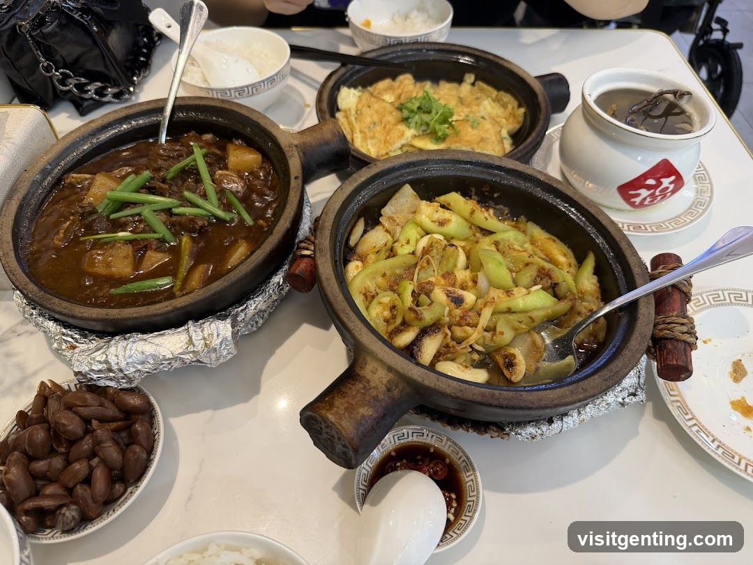 Dining Table with Chinese Dishes