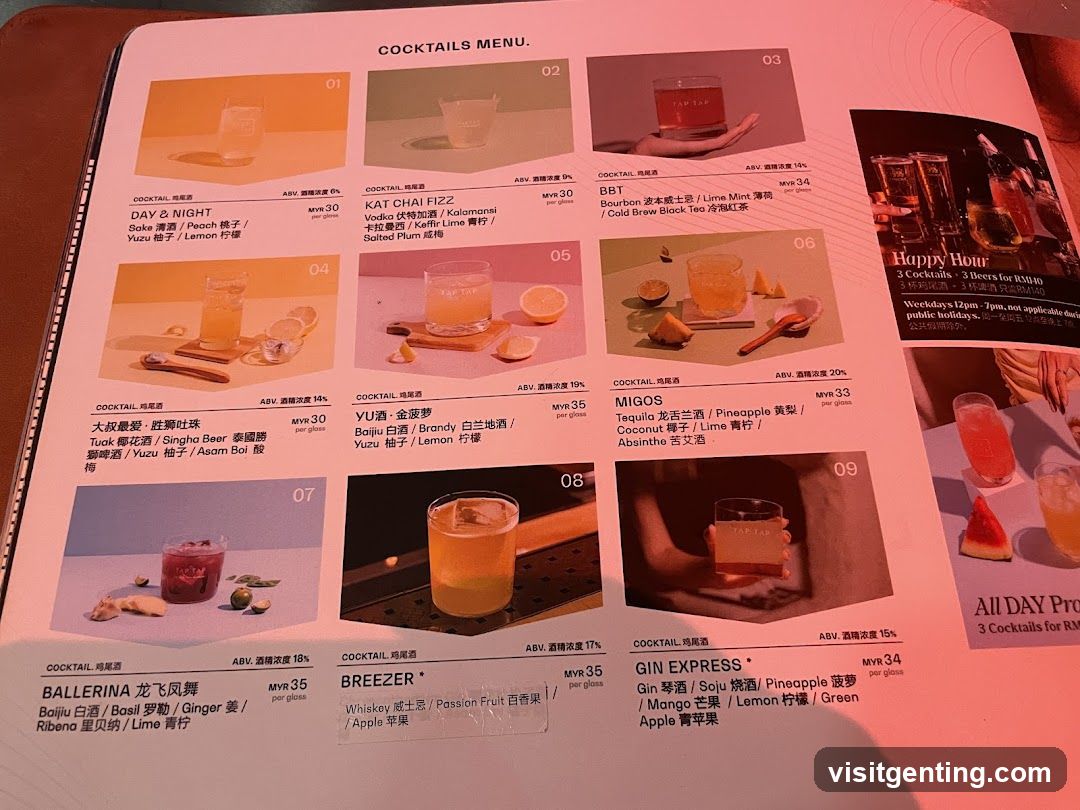 Cocktails Menu