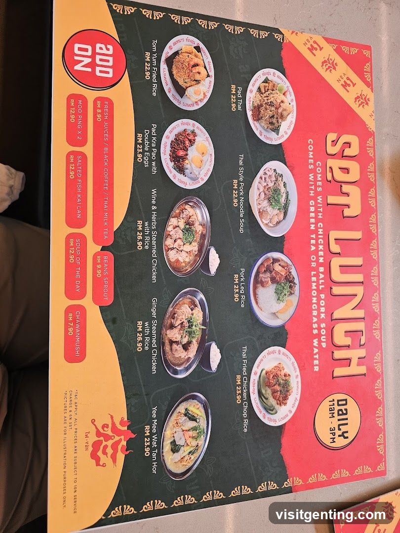 Serr Lunch Menu