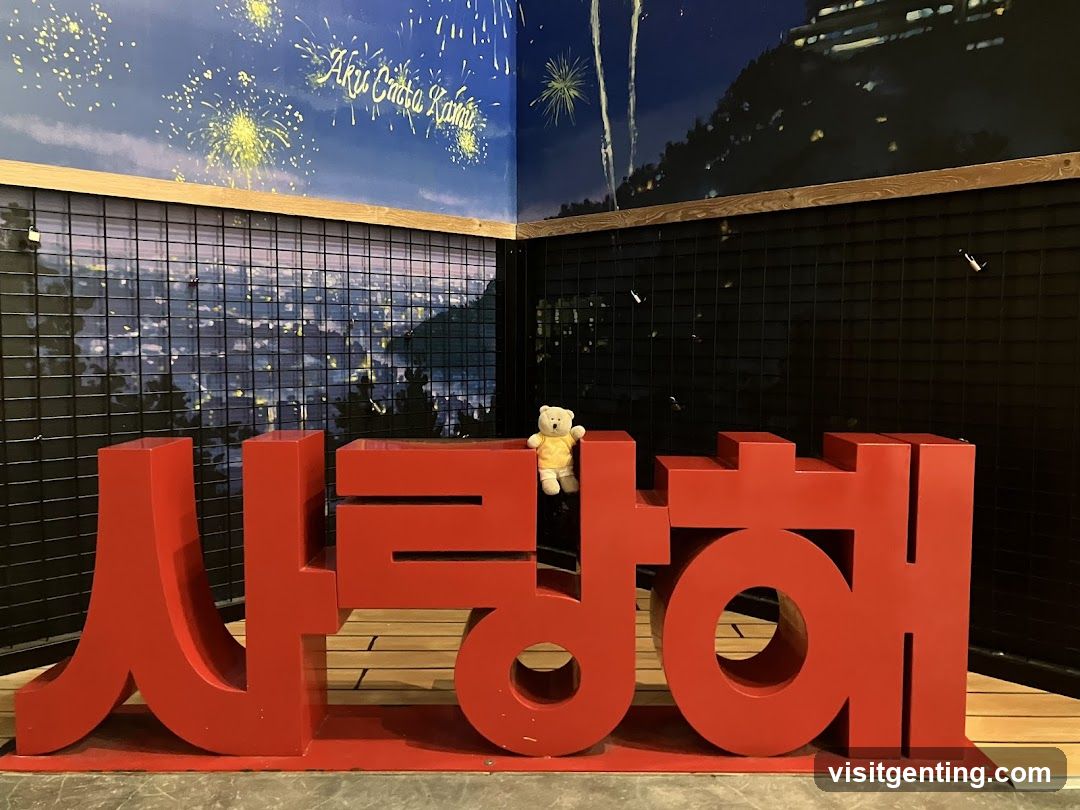 Interior Display with Red Lettering