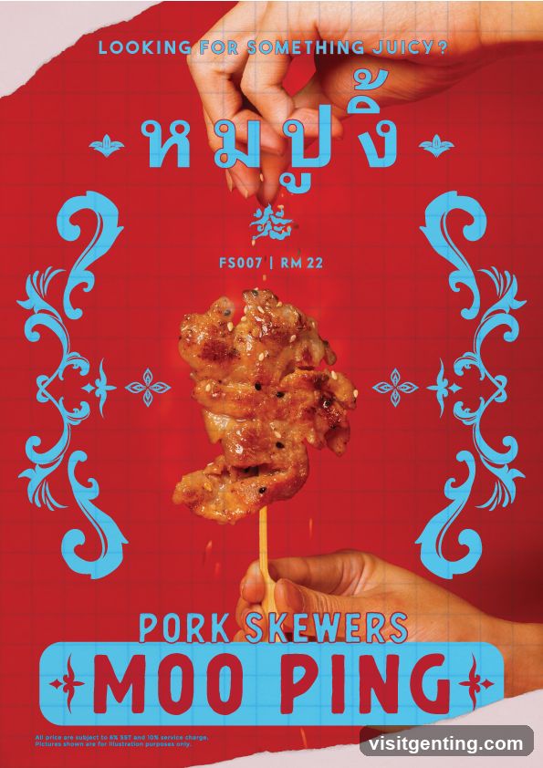 Pork Skewers Moo Ping advertisement