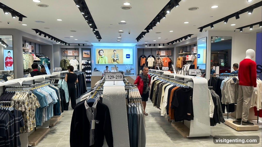 Interior of clothing store