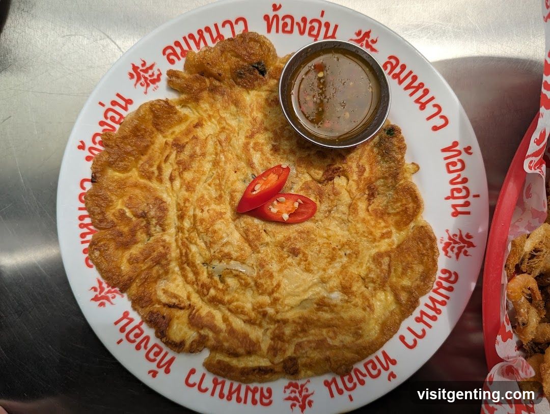 Food Plate with Thai Omelette