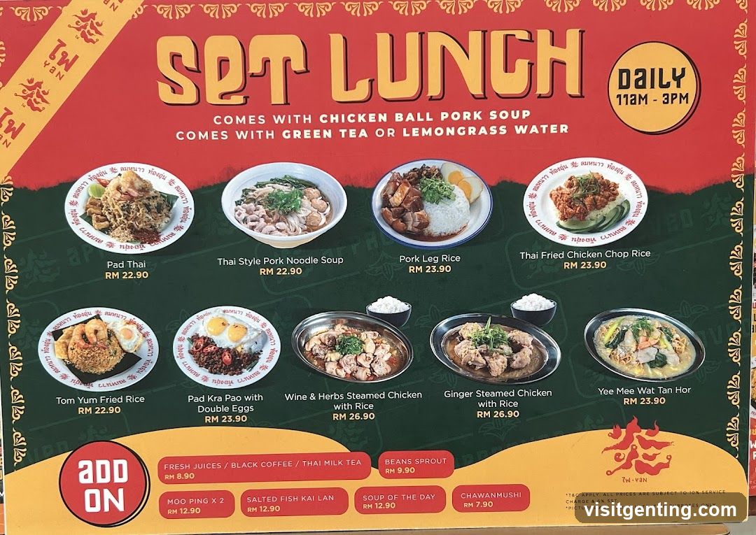 Set Lunch Menu