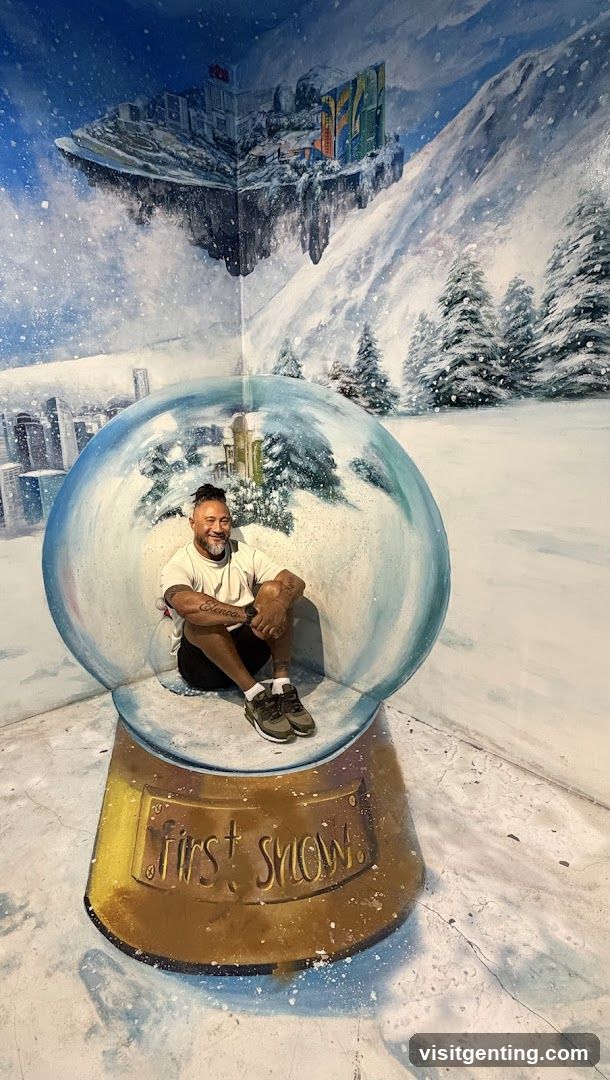 Snow globe 3D art installation