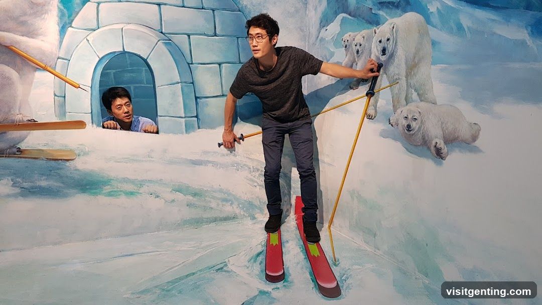 Ice-themed 3D mural exhibit