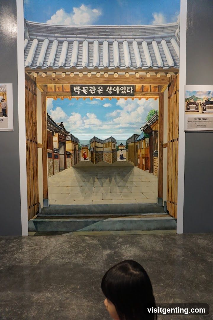 3D mural of traditional Korean street scene