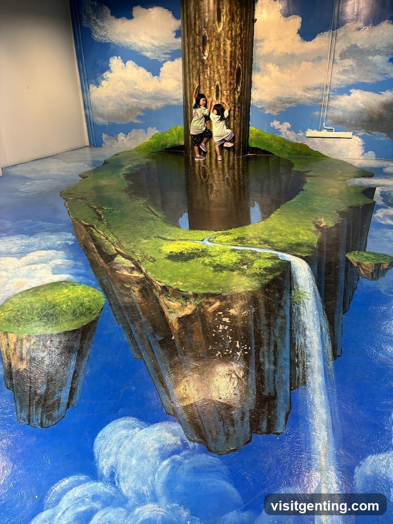 Children in 3D Art Installation
