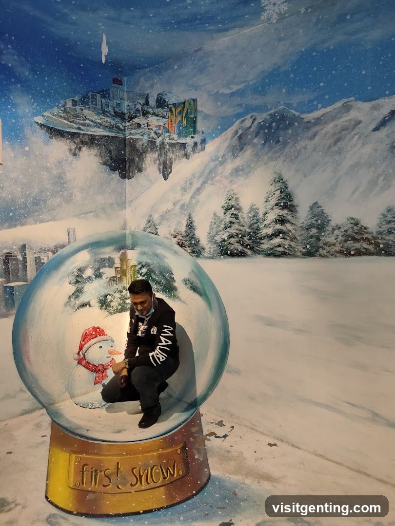 Snow globe photo shoot