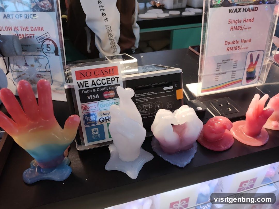 Wax Hand Display at Counter