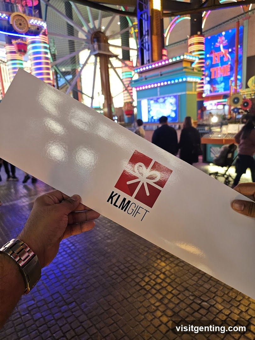 KLMGIFT Gift Card Held in Amusement Park