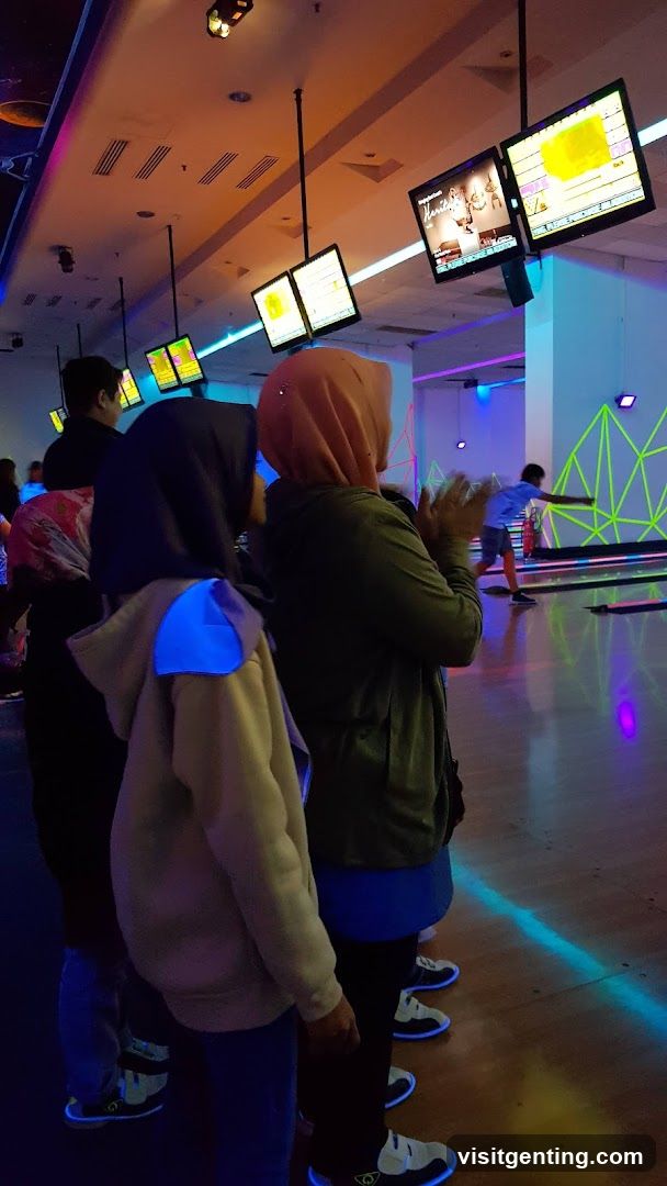 Bowling alley interior