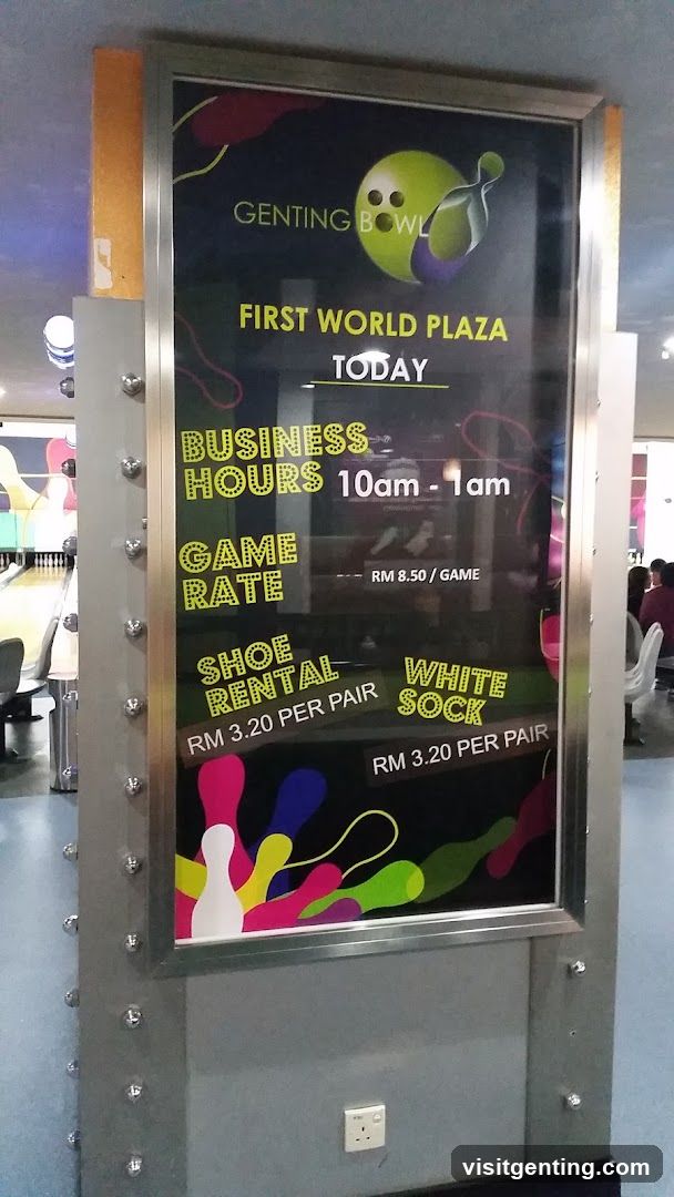 Genting Bowl First World Plaza Signage