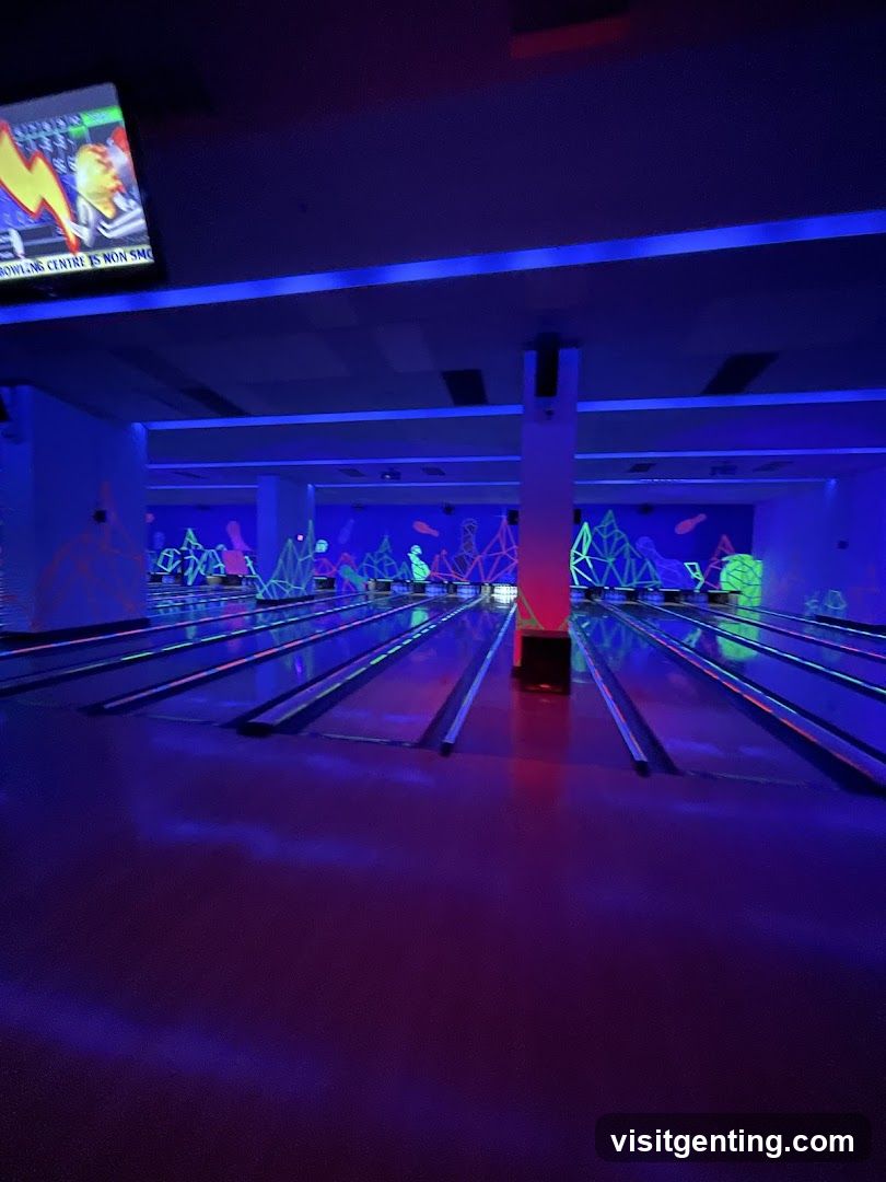 Bowling alley interior