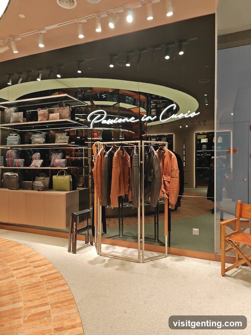 Interior of a luxury goods store