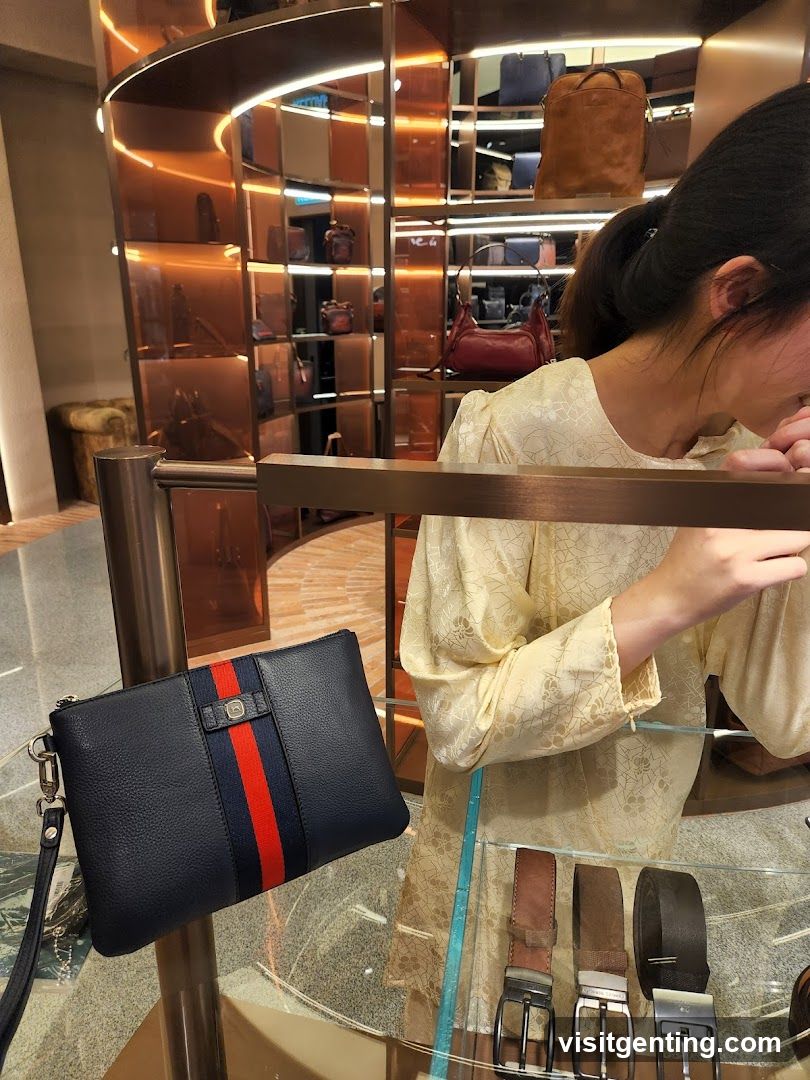 Interior of luxury goods store