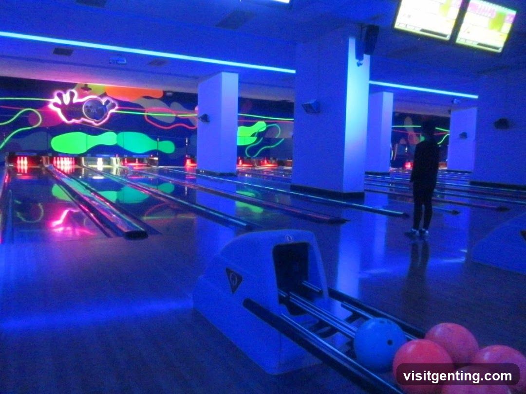 Bowling alley interior