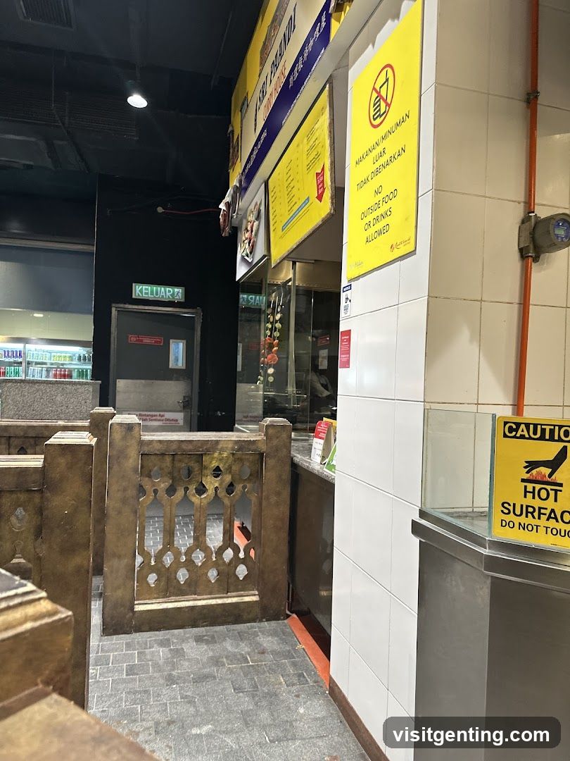 Interior of food court area