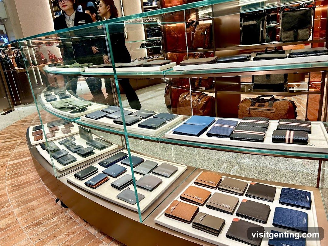 Interior Display of Leather Goods Store