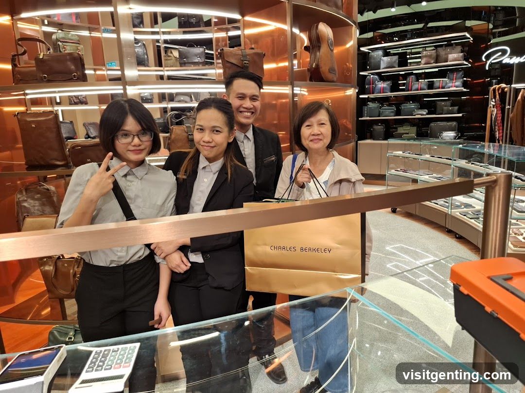 Group photo inside a retail store