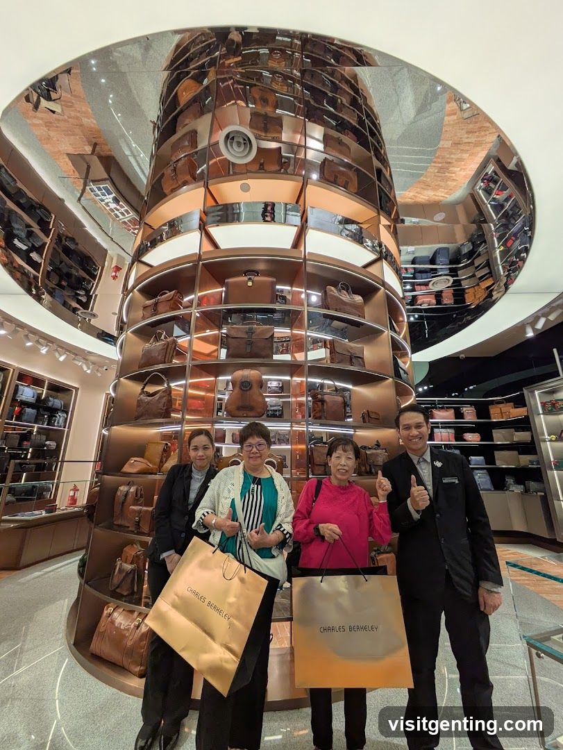 Group photo inside a retail store