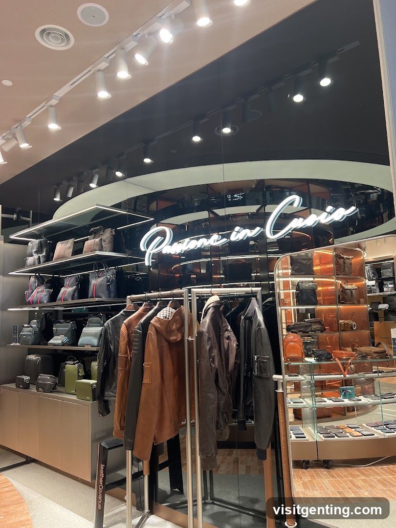 Interior of a luxury goods store