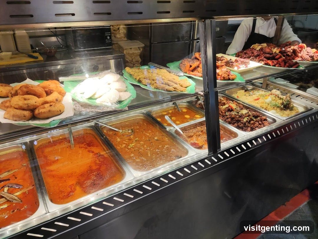 Food display in a restaurant